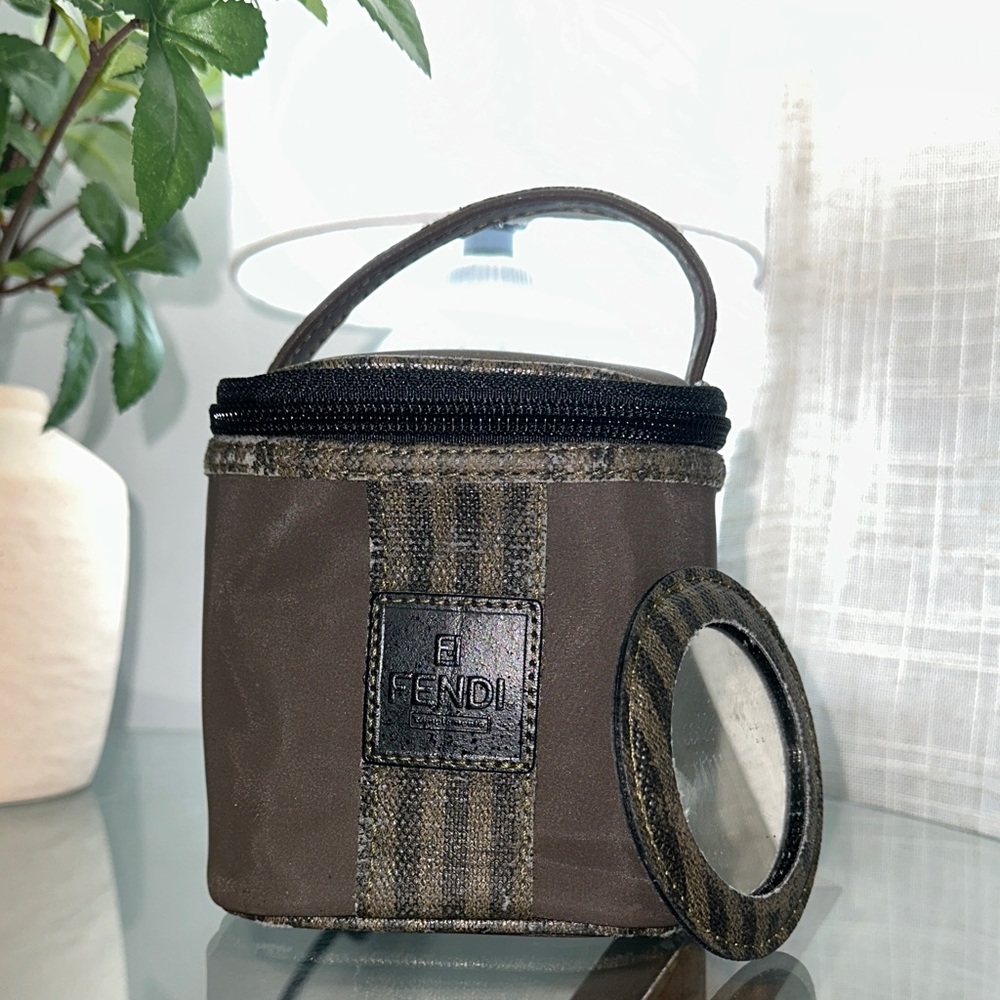 Fendi Black and Brown Men's or Women’s Toiletry Bag
